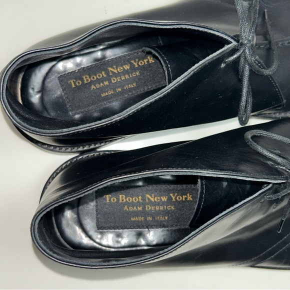 To Boot Adam Derrick Black Leather Lace-Up Chukka Boot - Picture 8 of 11